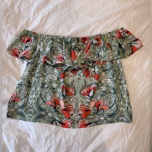 Guess over the shoulder flowy shirt